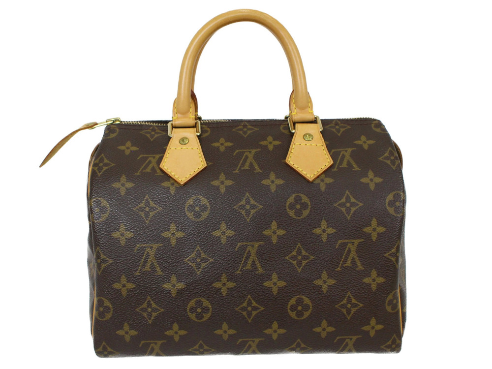 Louis Vuitton Handbag Monogram Speedy Canvas padlock Key Boston Bag Brown